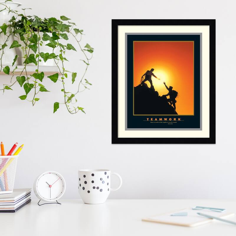 Framed Art Print 'Teamwork (Climbers)' 15 x 18inch Bed Bath & Beyond
