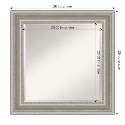 Beveled Bathroom Wall Mirror - Parlor Silver Frame