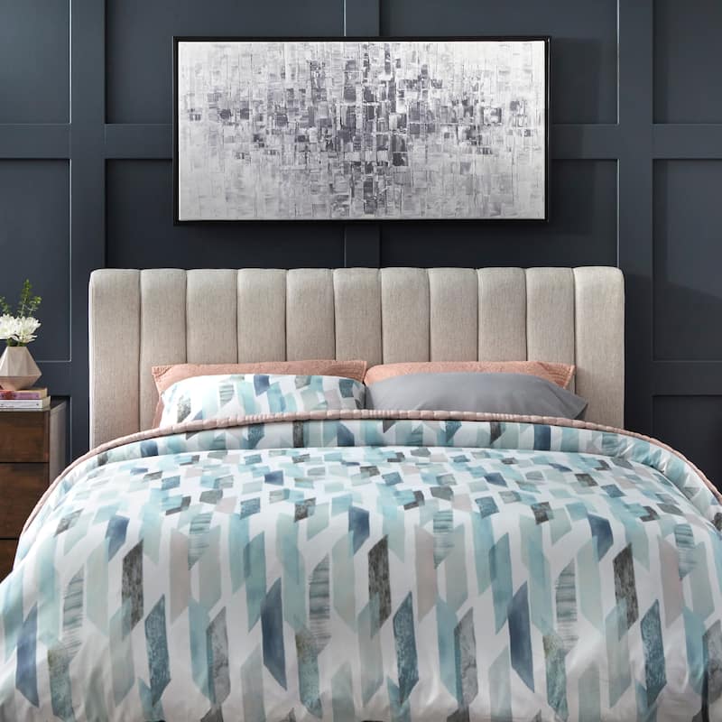 Lifestorey Teagan Queen Channel Upholstered Headboard