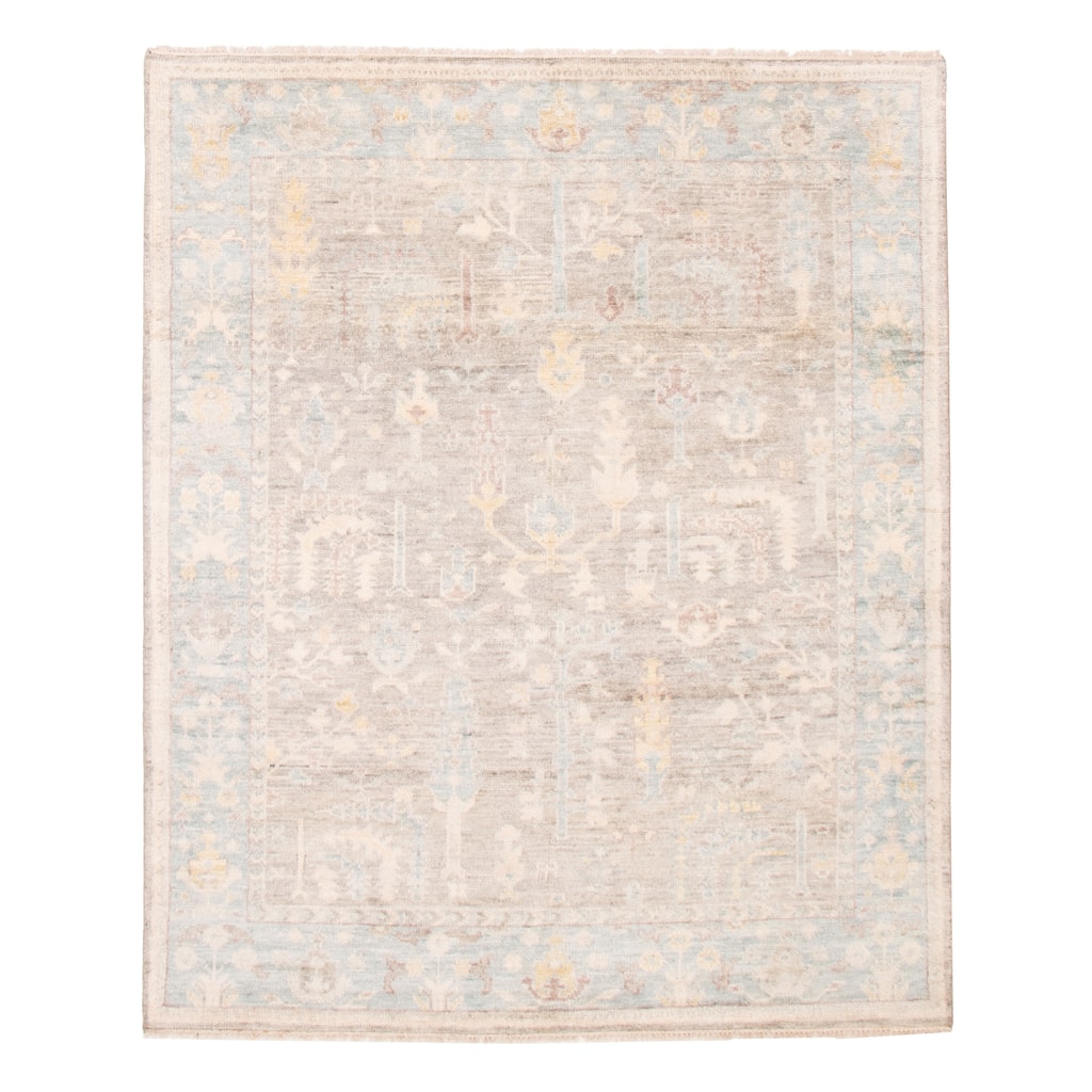 ECARPETGALLERY Hand-knotted Jules Serapi Grey Wool Rug - 8'0 x 9'9