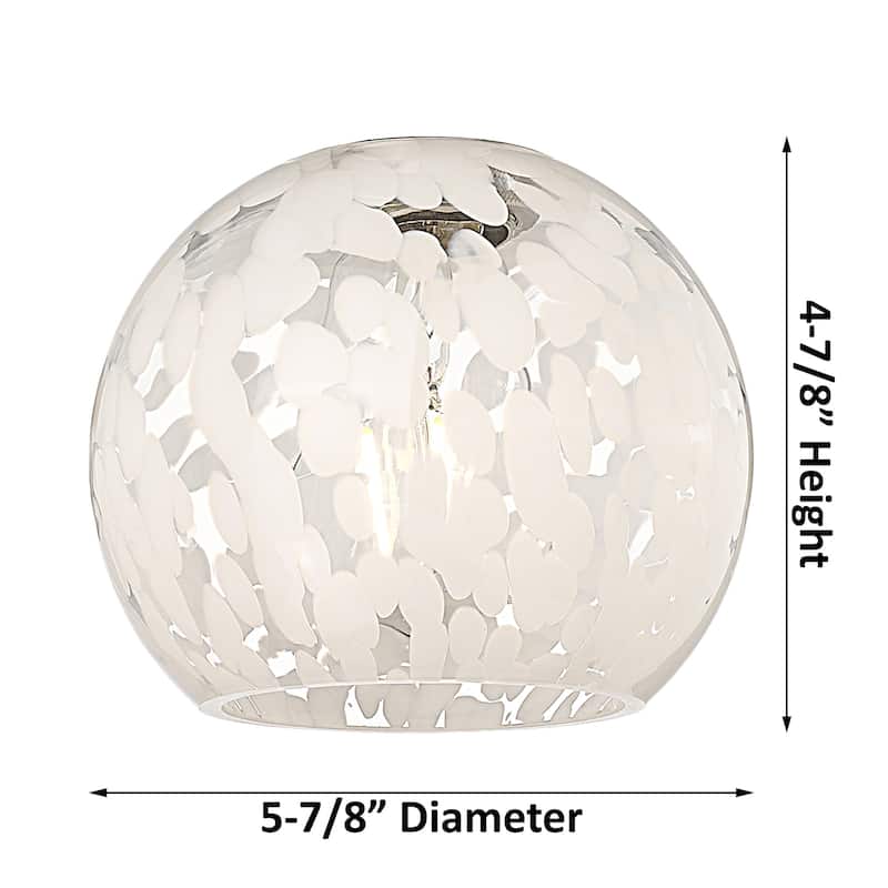 Innovations Lighting 616-1S 8 6 White Mouchette Pendant White