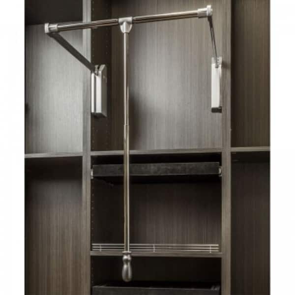 Hardware Resources 32 Inch Wide Pull Down Closet Rod with Soft Close