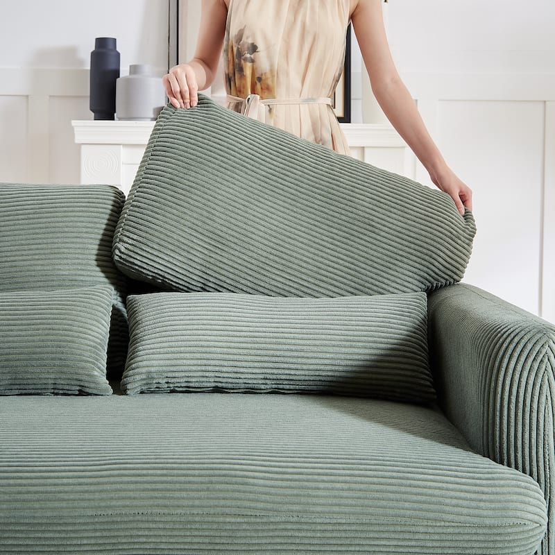 GDFStudio - Emiliano Sofa Set in Premium Corduroy with Elegant Design and Superior Comfort