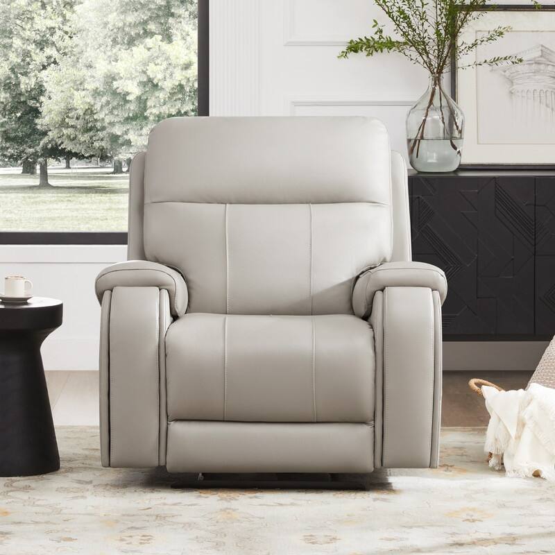 Spruce & Spring Gavin Power Genuine Leather Recliner Chair Zero-Gravity Recliner