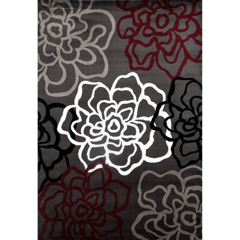 World Rug Gallery Contemporary Modern Floral Flowers Area Rug