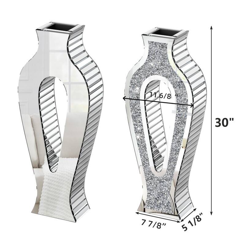 30" Floor Glass Vase Decor