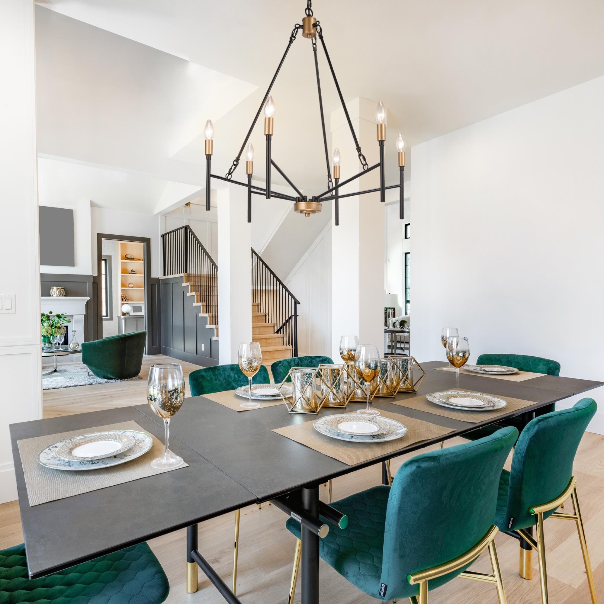 Transitional chandelier for dining room top