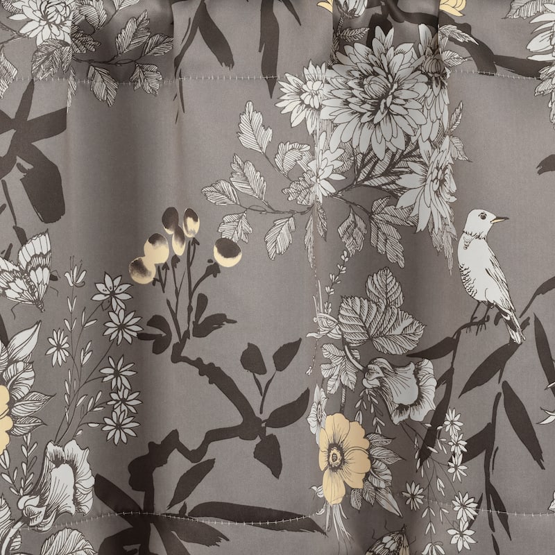 Lush Decor Botanical Garden Light Filtering Window Curtain Valance - 18" x 52"