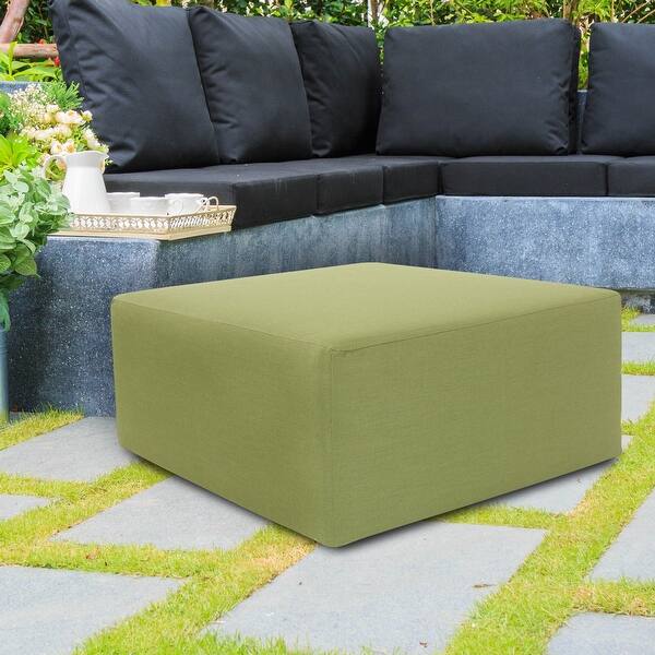 slide 2 of 8, Allan Andrews Universal Square Ottoman with Cover, Seascape Collection Moss