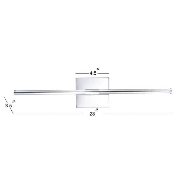 dimension image slide 7 of 13, Conley 28" Dimmable Integrated LED Metal Wall Sconce, by JONATHAN Y