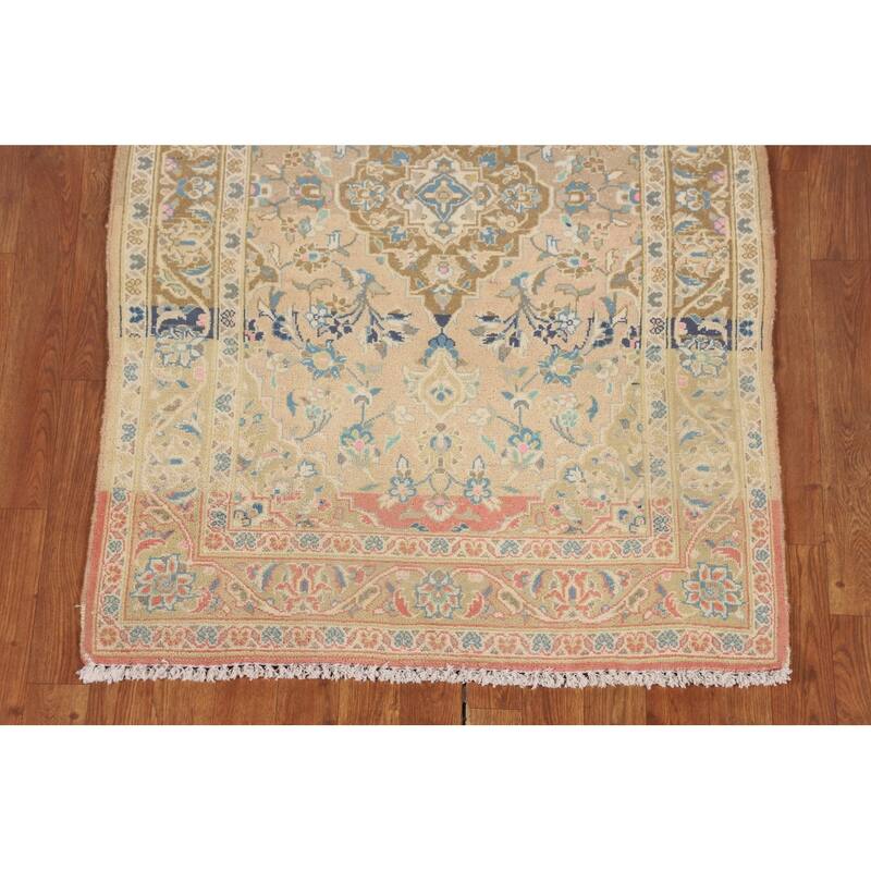 Kashan Persian Accent Rug Hand-Knotted Wool Carpet - 3'3" x 4'11"