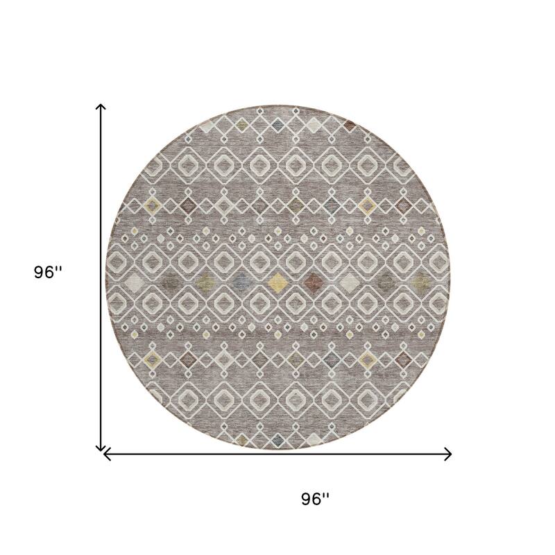 HomeRoots Geometric Modern Rectangle Outdoor Rug
