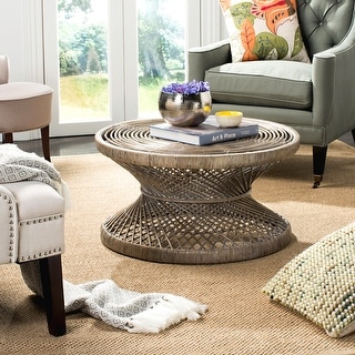SAFAVIEH Grimson Large Bowed Coffee Table - 31.5" x 31.5" x 15.7"