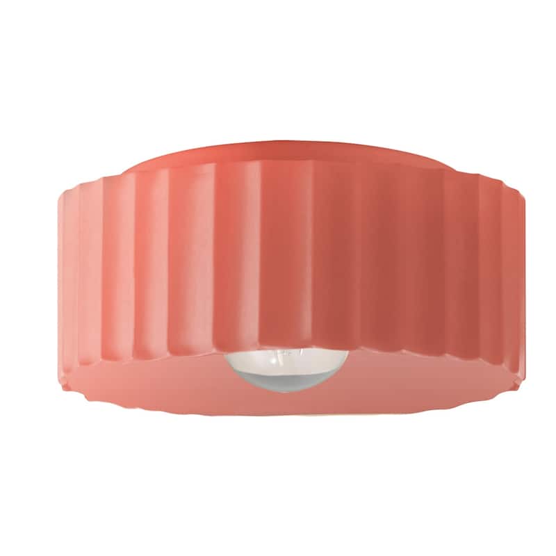 Justice Design Radiance - Large Gear Flush-Mount Light - Gloss Blush