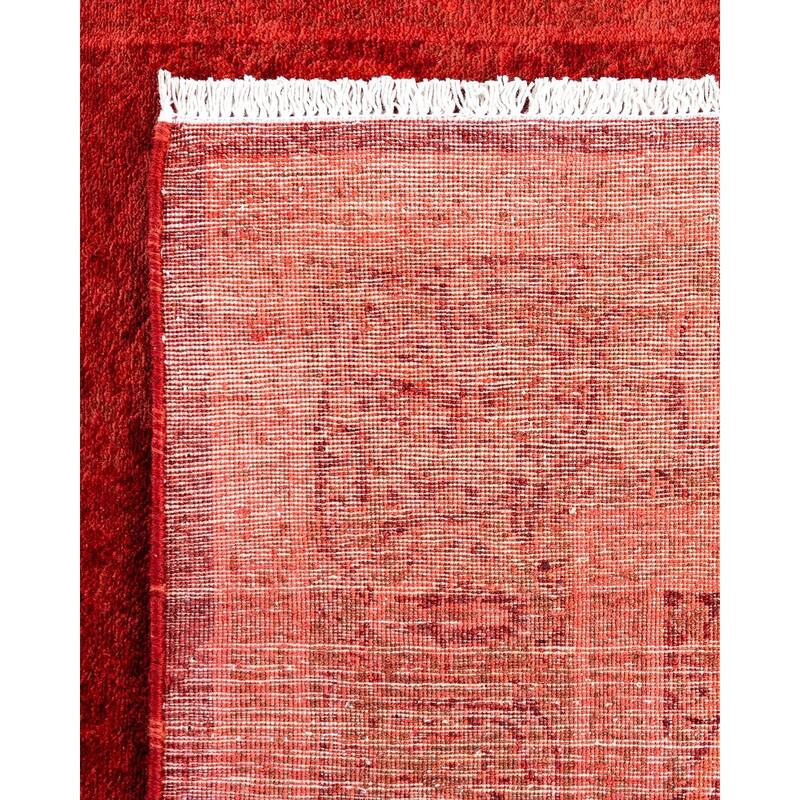 Contemporary Overdyed Wool Hand Knotted Area Rug - 3' 1" x 5' 2"