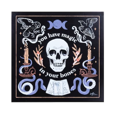 Magic In Your Bones Halloween Wall Art 12 x 12 x 1 Inches.