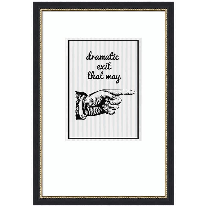 Kate and Laurel Dramatic Exit by Megan Ryan Framed Wall Art Print - 18x26