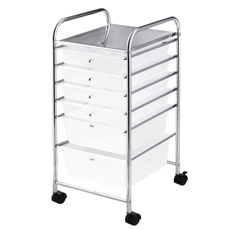 Costway 6 Drawer Rolling Storage Cart Scrapbook Paper Office Organizer - See details