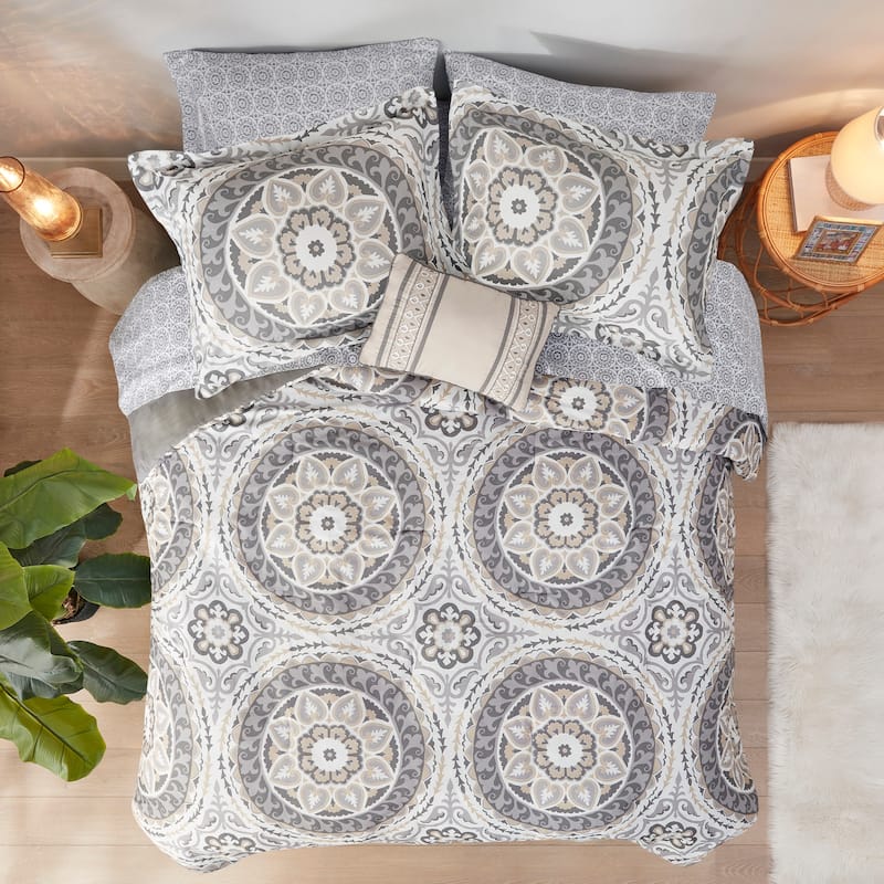 Madison Park Essentials Aurora Comforter Set with Cotton Bed Sheets