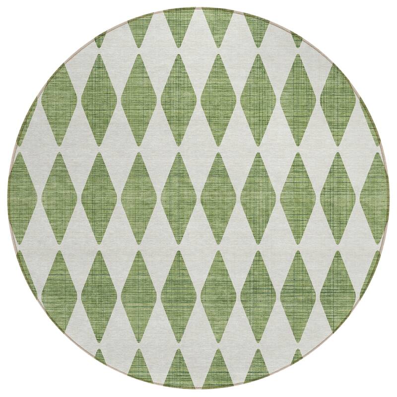 Machine Washable Indoor/ Outdoor Chantille Diamond Argyle Rug