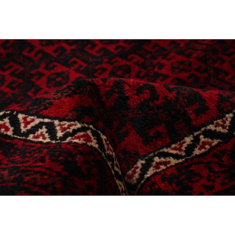 ECARPETGALLERY Hand-knotted Royal Baluch Red Wool Rug - 3'11 x 7'7