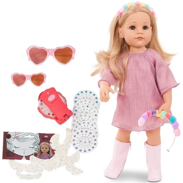 slide 2 of 5, Hannah be My Mini Me 19.5" All Vinyl Doll W/ Long Blonde Hair