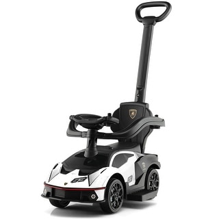 Gymax 3-in-1 Licensed Lamborghini Ride on Push Car Stroller Sliding