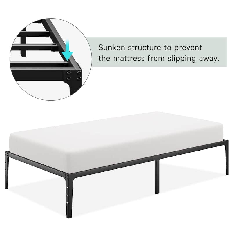 14 Inch Metal Bed Frame, Twin Bed Frame