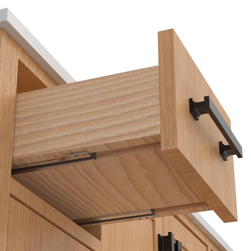 StarrySky 72 inch Undermount Double Sink Bathroom Vanity with Engineered Carrara Marble Top