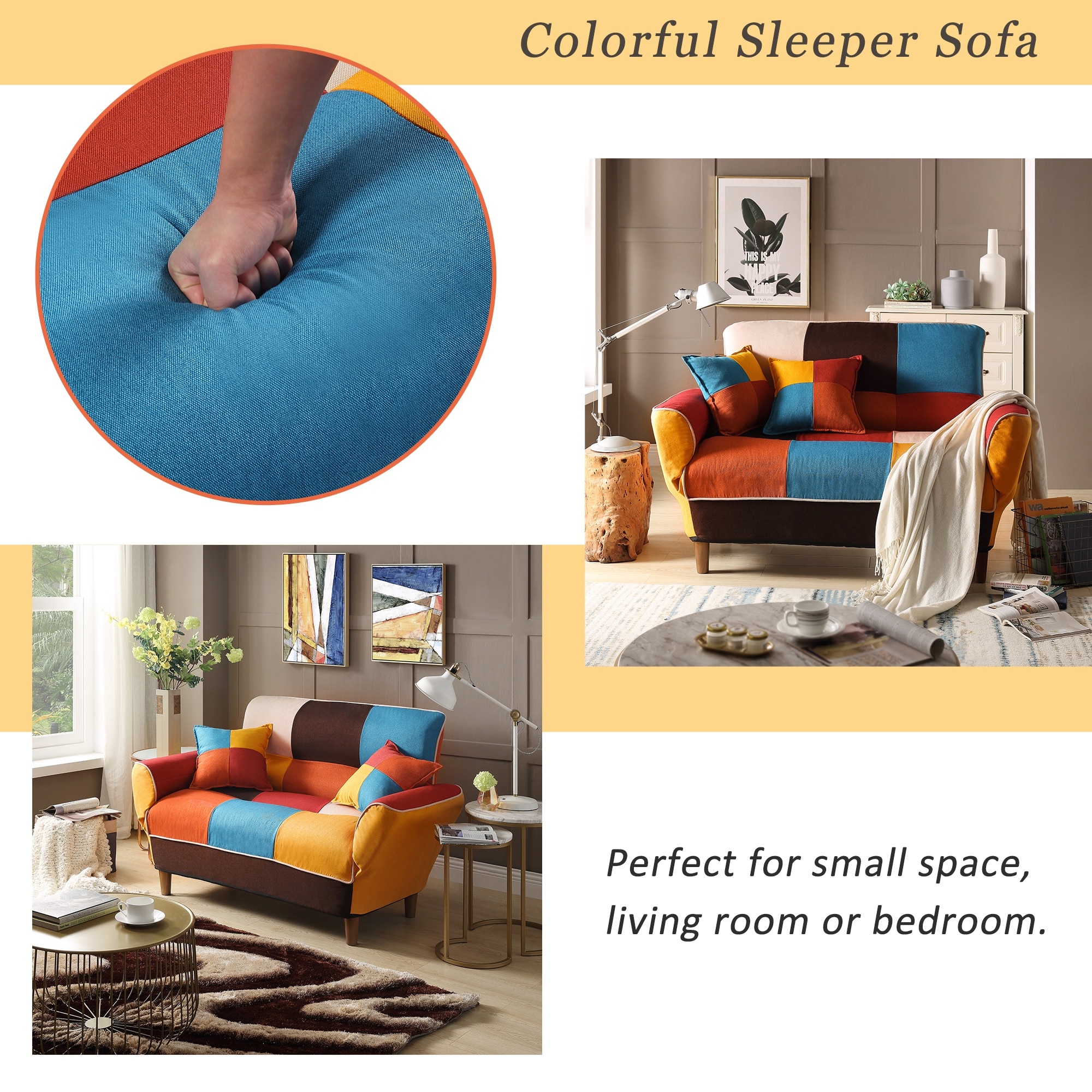 Colorful clearance sleeper sofa