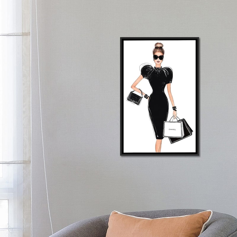 iCanvas "Shopping In Style" by LaLana Arts Framed Canvas Print