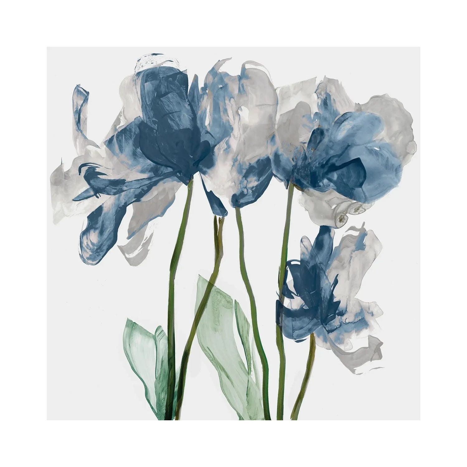 "Blue Floral Radiance I" by Asia Jensen Canvas Print