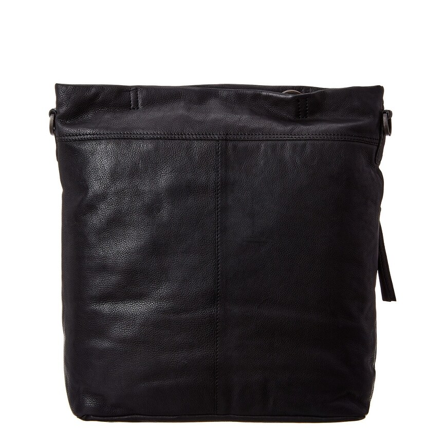 frye black leather purse