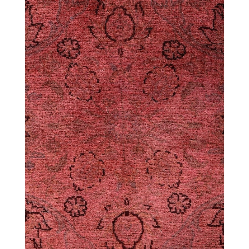 Fine Vibrance One-of-a-Kind Hand-Knotted Area Rug - Pink, 4' 2" x 6' 5" - 4' 2" x 6' 5"