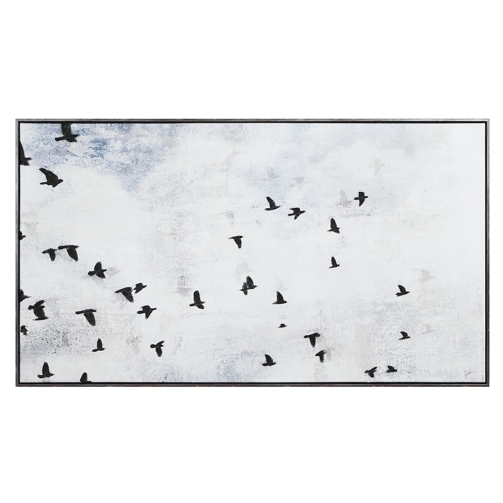 Paz 30" H x 55" W Canvas Art, Blue