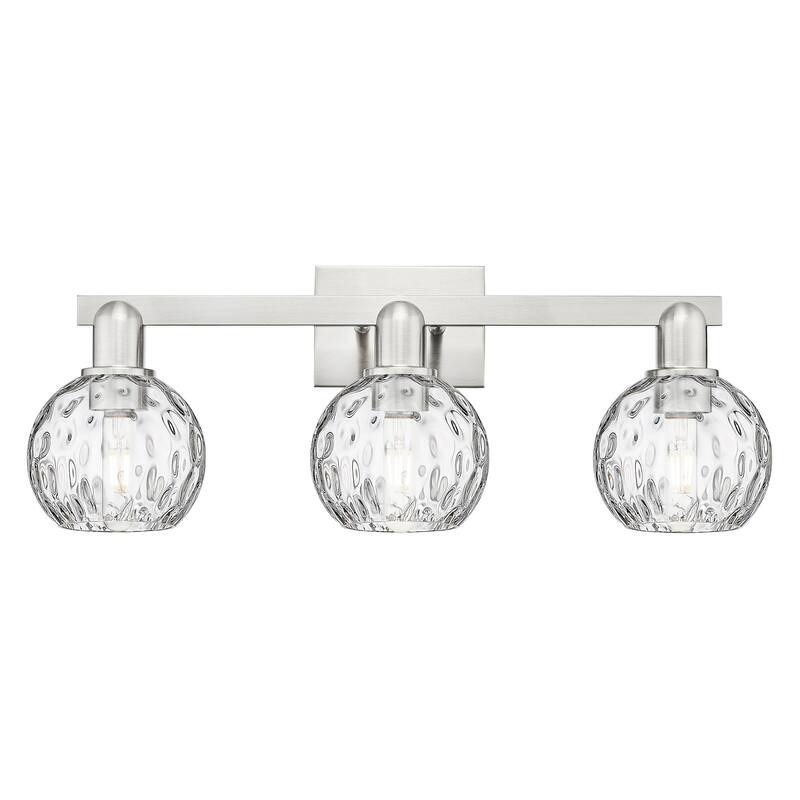 Innovations Lighting 716-3W-10-25 Athens Water Glass Vanity Athens - Brushed Satin Nickel / Clear Water Glass