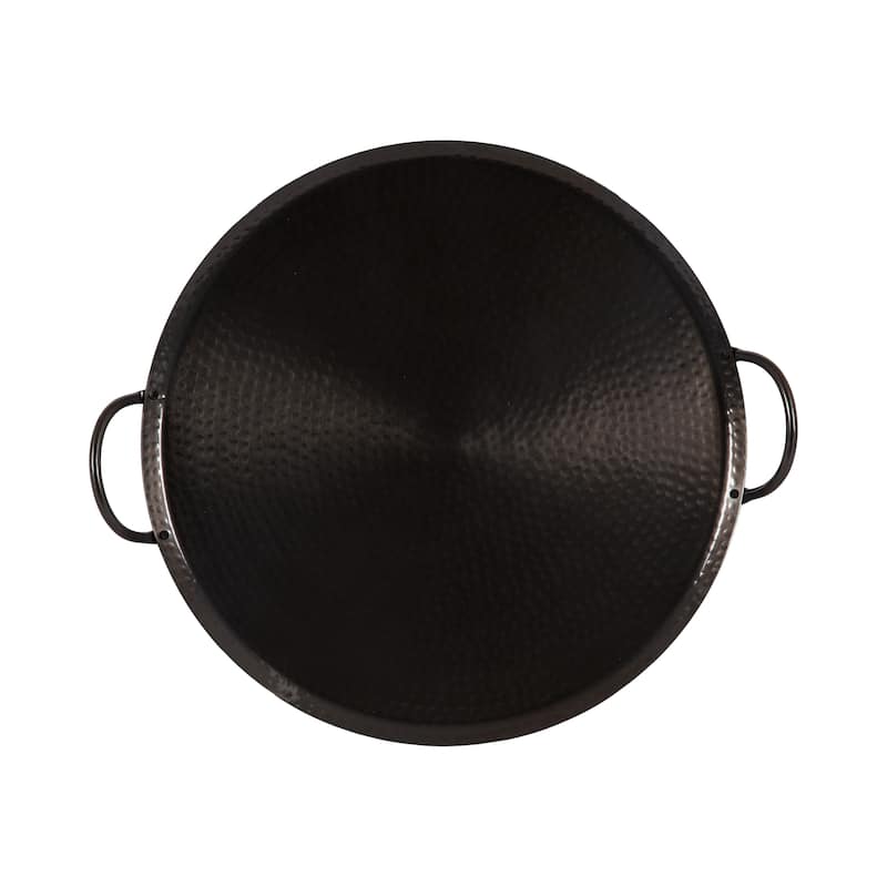 Kate and Laurel Sanzo Hammered Round Metal Tray