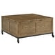preview thumbnail 5 of 14, Shay Square Storage Trunk Coffee Table with Caster Wheels by iNSPIRE Q Artisan Brown