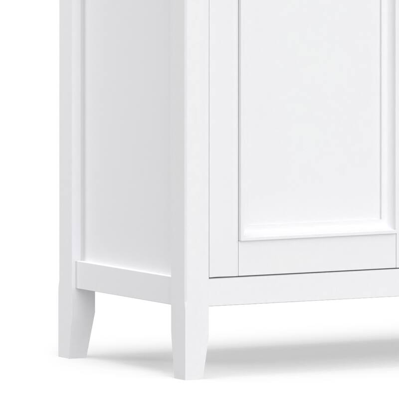 WYNDENHALL Halifax SOLID WOOD 66" Wide Transitional Wide 4Door Storage Cabinet - 18"d x 66" w x 34"h