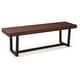 preview thumbnail 10 of 10, Walker Edison Barnett 60-inch Solid Wood Dining Bench