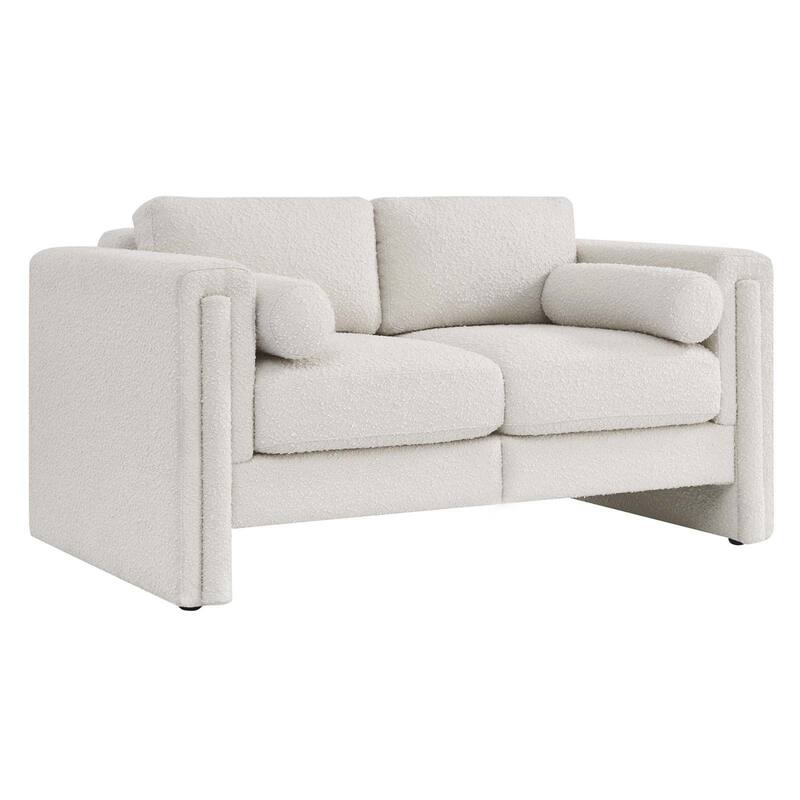 JASIWAY 3-seater Teddy Velvet Modern Upholstered Sofa Sectional Sofa