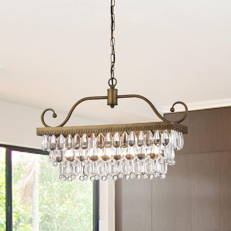 Eridanus 4-Light Crystal Chandelier - N/A