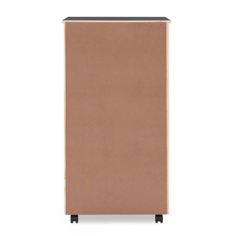 40” Gray Rolling Storage Cabinet with 8 Drawer