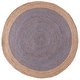 preview thumbnail 89 of 125, SAFAVIEH Handmade Natural Fiber Charlyne Bordered Round Jute Rug 6' Round - Grey/Natural - Round