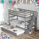 preview thumbnail 2 of 24, Modern & Clean Design Twin over Twin Bunk Beds With Twin Trundle and Stairway Storage Function