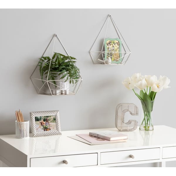 slide 2 of 11, Kate and Laurel Prouve Metal Wall Shelves 2 pc set - 2 Piece