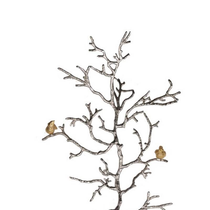 Aluminum Branch Wall Sculpture ,Silver