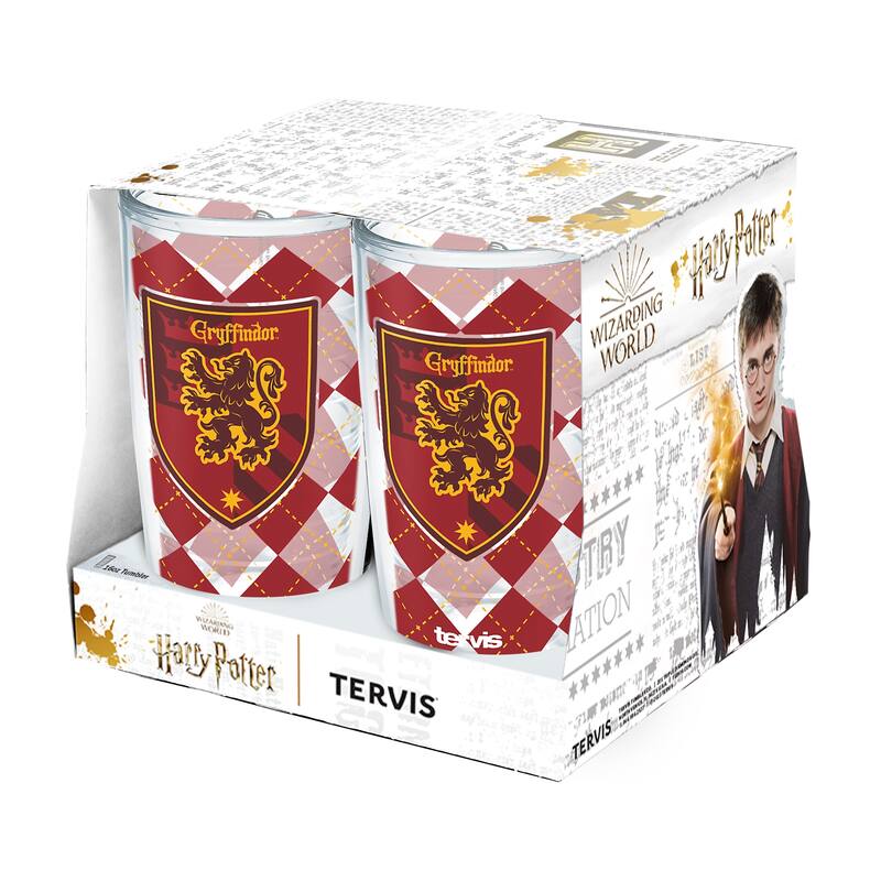 Tervis Harry Potter House Rules Collection Made in USA Double Walled Insulated Travel Tumbler, Gryffindor - 16oz - 4pk - 16oz - 4pk