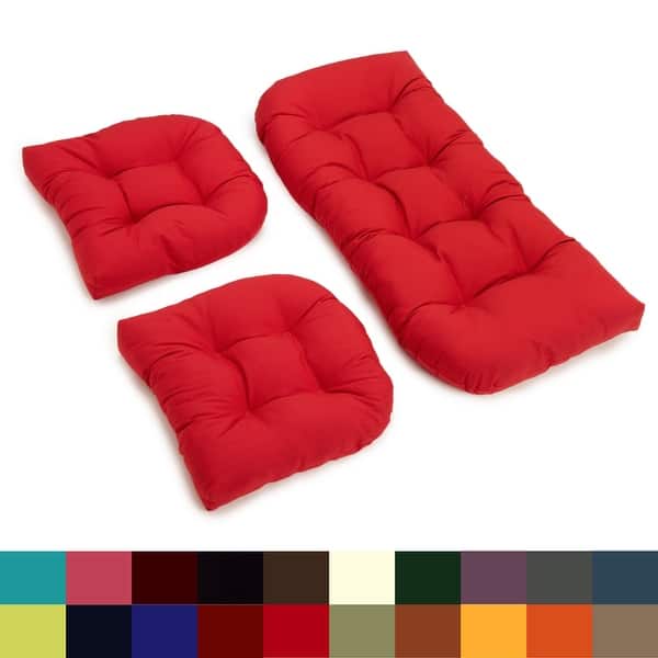 slide 2 of 22, Twill 3-piece Indoor Settee Cushion Set