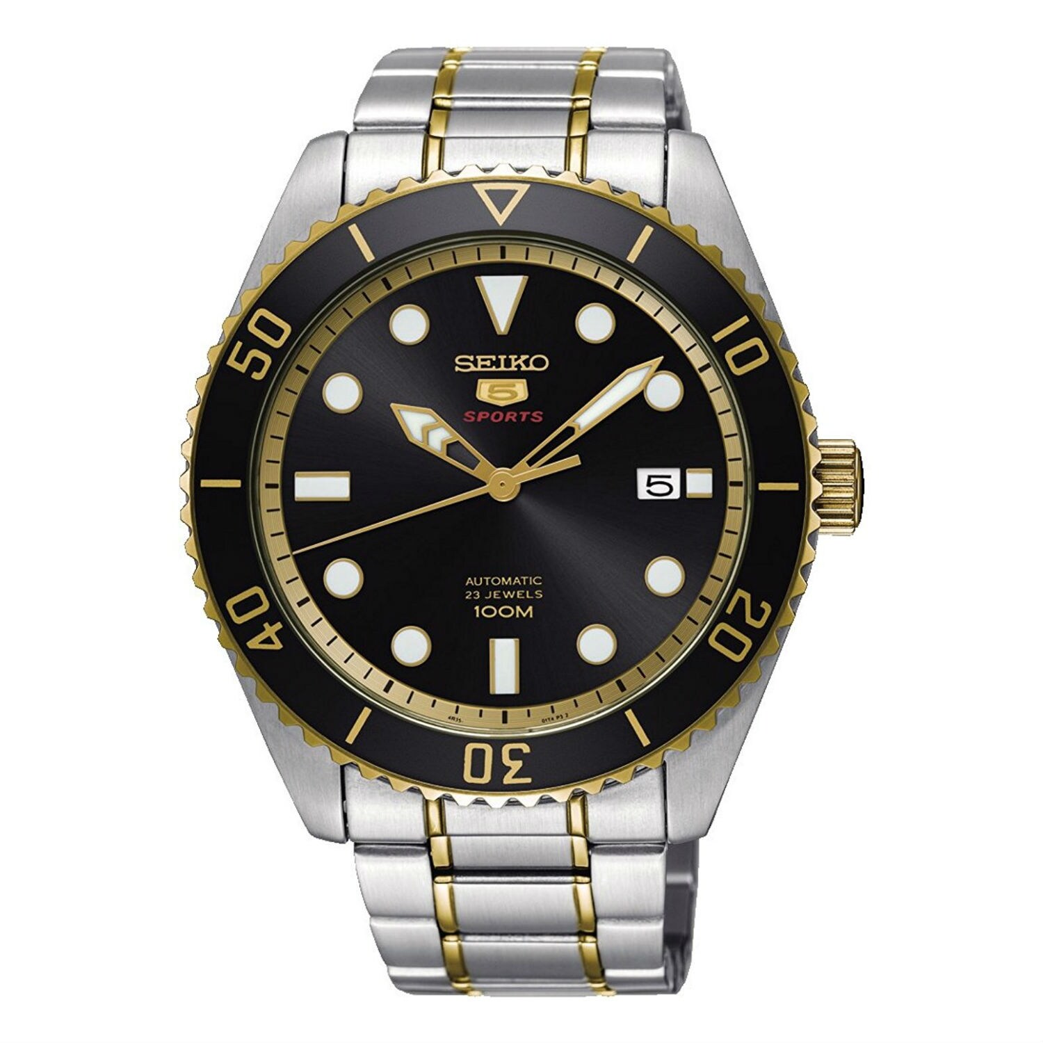 seiko 5 sports automatic gold